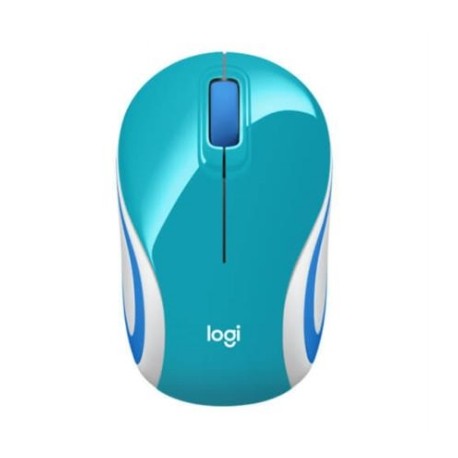 Mouse Logitech M187 Mini Inalámbrico 1000 dpi Color Verde Azulado