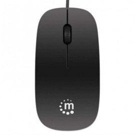 Mouse Manhattan Económico Óptico Silueta USB 1000 ppp Color Negro