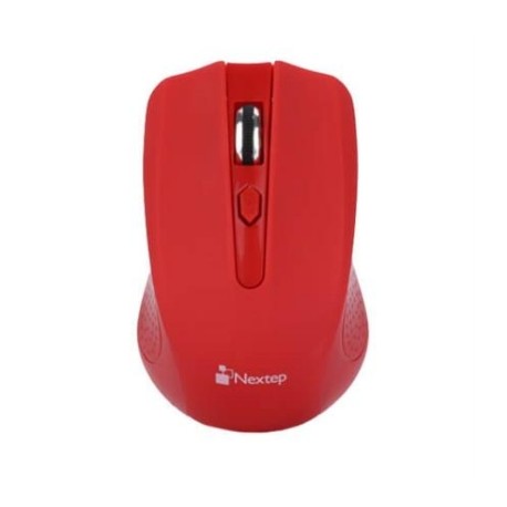 Mouse Nextep Inalámbrico USB Color Rojo 1600 dpi Baterías Incluidas