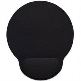 Mouse Pad Manhattan Tipo Gel C/Descansa Muñecas Color Negro