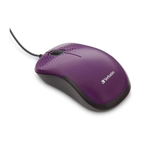 Mouse Verbatim Silent Corded Óptico Color Violeta