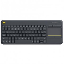 Teclado Logitech K400 Plus Inalámbrico C/TouchPad Color Negro