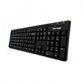 Teclado Vorago KB-202 Multimedia USB Color Negro