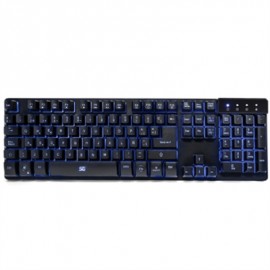 Teclado Vorago KB-502 Multimedia Iluminado RGB USB Color Negro