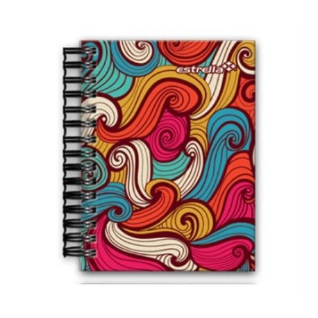 LIBRETA ESTRELLA 1/8 ESPIRAL DOBLE WIRE-O PASTA SUAVE 100HJS