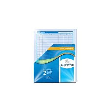 POLIZA INGRESO EUROFORMAS CARTA 50H C/2 BLOCKS