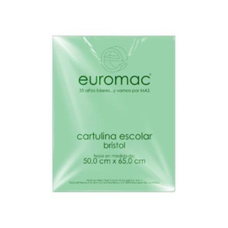 CARTULINA EUROMAC BRISTOL VERDE 50X65 PQT/100H