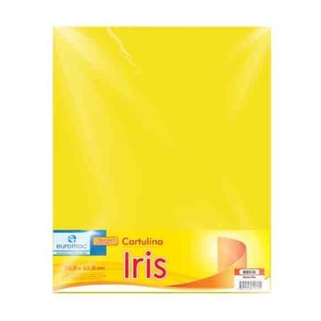 CARTULINA EUROMAC IRIS AMARILLO 50X65CM C/10