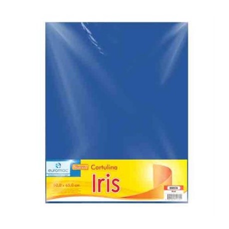 CARTULINA EUROMAC IRIS AZUL 50X65CM C/10