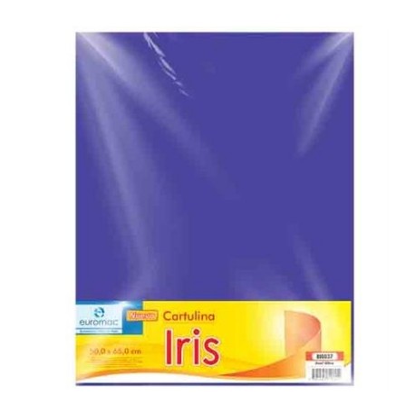 CARTULINA EUROMAC IRIS AZUL ULTRA 50X65CM C10