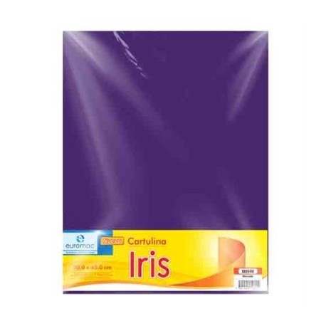 CARTULINA EUROMAC IRIS MORADO 50X65CM C/10