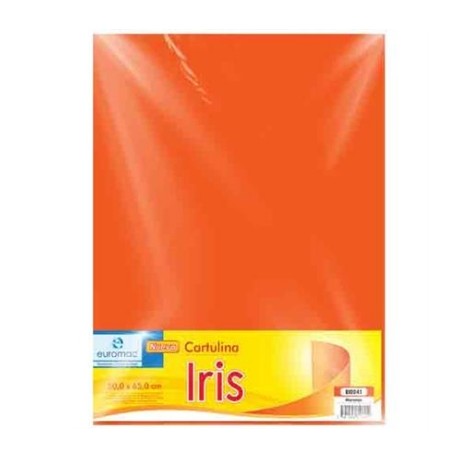 CARTULINA EUROMAC IRIS NARANJA 50X65CM C/10