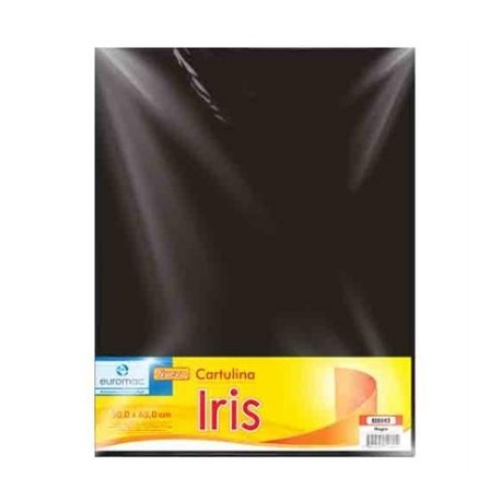 CARTULINA EUROMAC IRIS NEGRO 50X65CM C/10