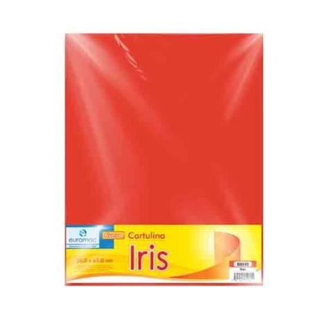 CARTULINA EUROMAC IRIS ROJO 50X65CM C/10