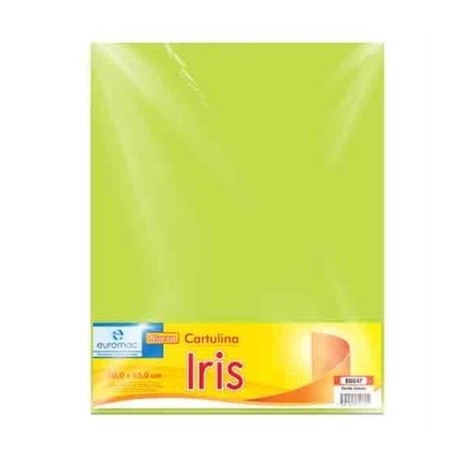 CARTULINA EUROMAC IRIS VERDE LIMON 50X65 C/10