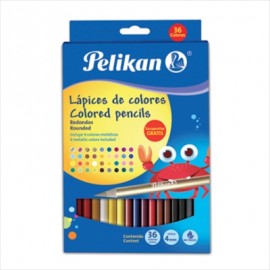 COLORES PELIKAN DE MADERA C/36