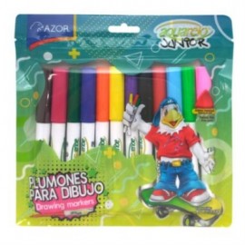 MARCADOR AZOR ACUARELO JUNIOR ESTUCHE C/12 PZS