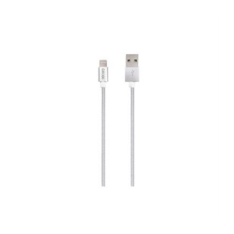 Cable Grixx Lightning A USB A 20cm Blanco Carga y Sincronización con Licencia Apple