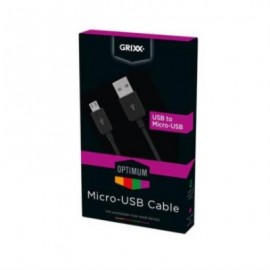 Cable Grixx Micro USB Nylon 1m Color Negro