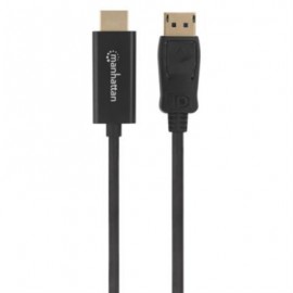 Cable Manhattan DisplayPort/HDMI M-M 1080p1.8m Color Negro