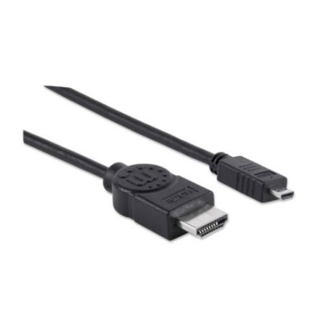 Cable Manhattan HDMI 1.4 M-Micro M Alta Velocidad Canal Ethernet 2m Color Negro