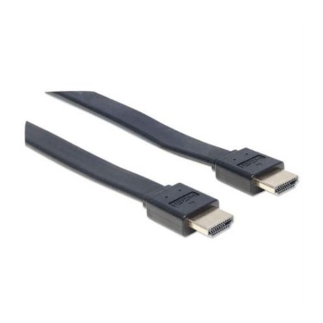 Cable Manhattan HDMI M-M Plano Alta Velocidad con Canal Ethernet 3m Color Negro