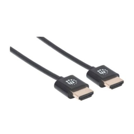 Cable Manhattan HDMI M-M Ultra Delgado Alta Velocidad con Ethernet 3m Color Negro