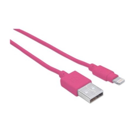 Cable Manhattan Lightning a USB-A 1m Color Rosa