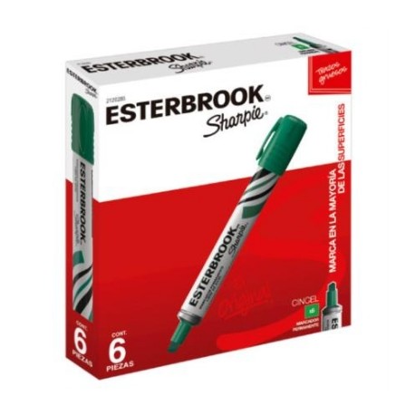 Marcador Esterbrook Color Verde C/6 Pzas