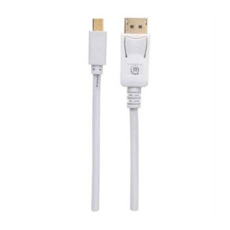 Cable Manhattan Mini DisplayPort M-M para Monitor 2m Color Blanco