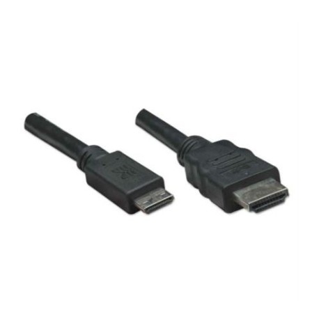 Cable Manhattan Mini HDMI-M a HDMI M Alta Velocidad 1.8m Color Negro