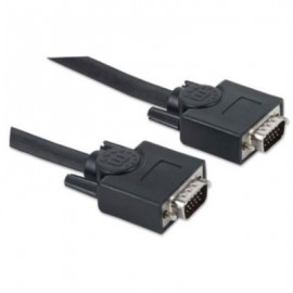 Cable Manhattan para Monitor SVGA HD15 M-M 30m Color Negro