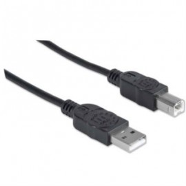 Cable Manhattan USB 2.0 A-B Alta Velocidad 5m Color Negro