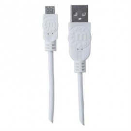 Cable Manhattan USB 2.0 A-M Micro-B Alta Velocidad 1.8m Color Blanco