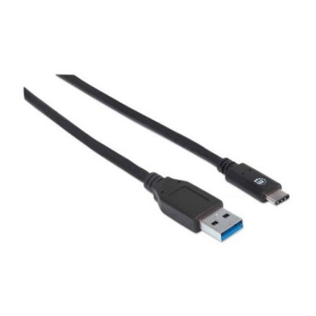 Cable Manhattan USB A-C 3.2 Súper Velocidad 50cm Color Negro