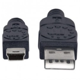 Cable Manhattan USB Mini B Alta Velocidad 2.0 A 1.8m Color Negro