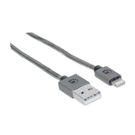 Cable Manhattan USB-A a Lightning iLynk 1m Color Gris