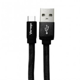 CABLE VORAGO CAB-123 USB-TIPO C 1 METRO CARGA RAPIDA NEGRO