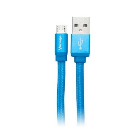 CABLE VORAGO USB CAB-113 AZUL USB 2 A MICRO USB 1METROS BOLS