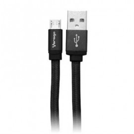 CABLE VORAGO USB CAB-113 NEGRO USB 2 A MICRO USB 1METROS BOL