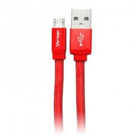 CABLE VORAGO USB CAB-113 ROJO USB 2 A MICRO USB 1METROS BOLS