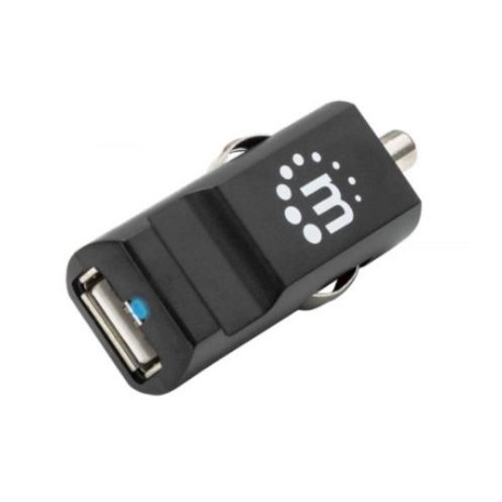 Cargador USB Manhattan para Auto 1 Puerto Indicador LED Tablet/Celular Color Negro