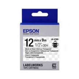 CINTA EPSON LABELWORKS NEGRO/TRANSPARENTE 12mm