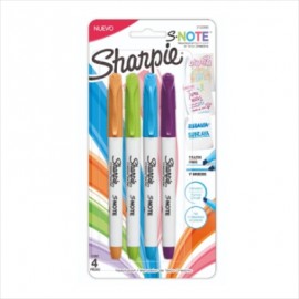 Marcador Sharpie SNote Resaltador Blister Colores Surtidos C/4 Pzas