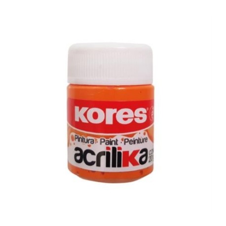 PINTURA ACRILICA KORES 20 ML NARANJA C/12 BOTES