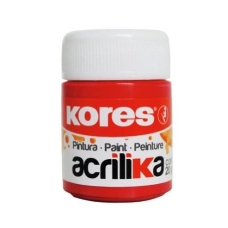 PINTURA ACRILICA KORES 20 ML ROJO C/12 BOTES