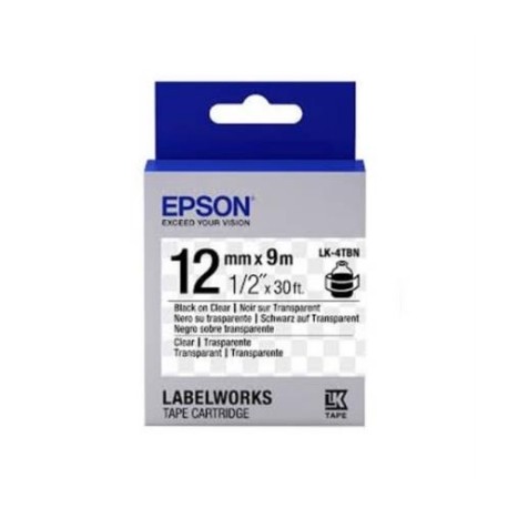 CINTA EPSON LABELWORKS NEGRO/TRANSPARENTE 12mm