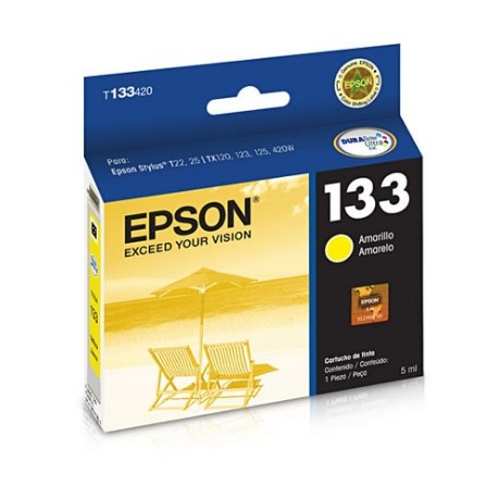 TINTA EPSON 133 STYLUS TX235W TX320F TX420W TX430W AMARILLO