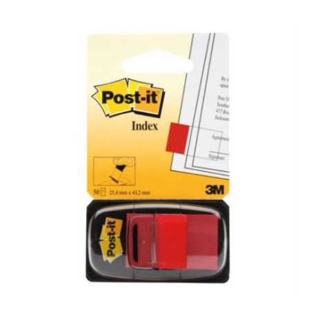 Banderitas 3M 680 Post It Rojo 12 Piezas c/50 Hojas c/u