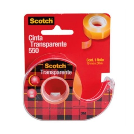 Cinta 3M Scotch 550 12mmx30m c/Despachador c/12 Pzas